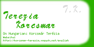 terezia korcsmar business card